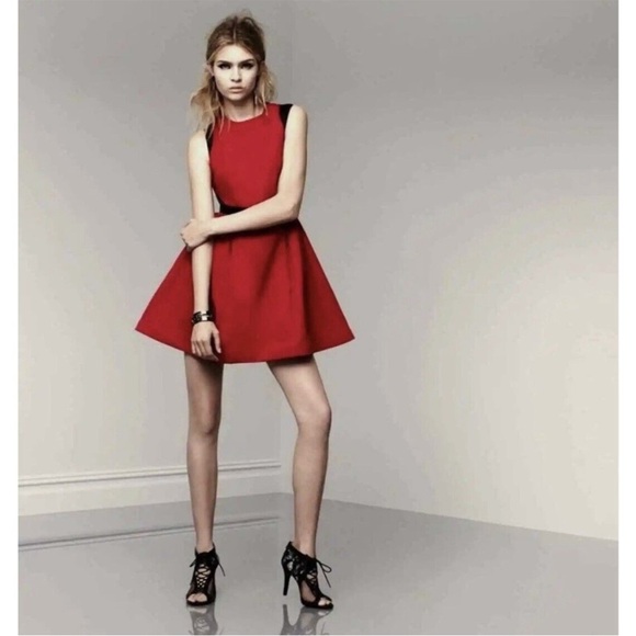 Prabal Gurung for Target Dresses & Skirts - Prabal Gurung for Target Red Sleeveless Dress Black Accents Size 14